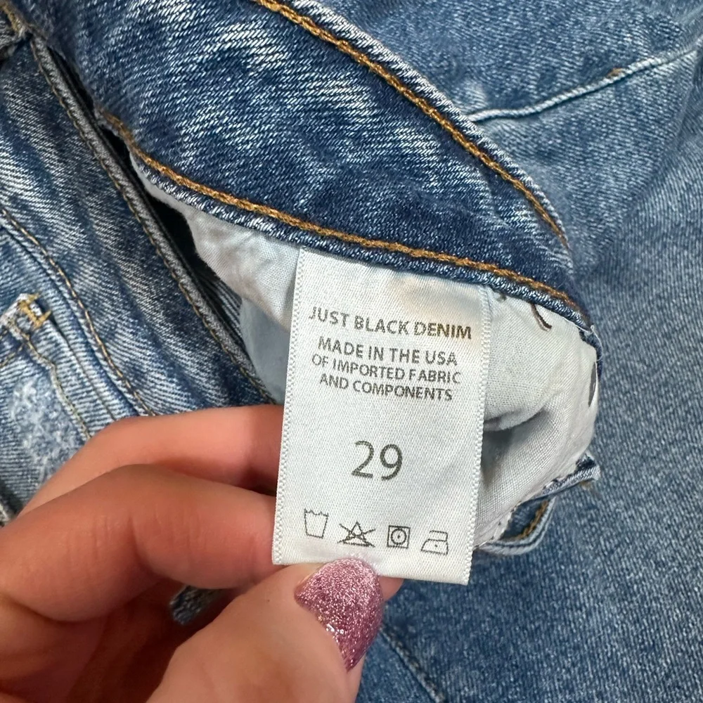 Just Black Denim Jeans Size 29 - Picture 5 of 6